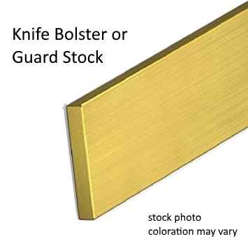 Knife Guard/Bolster Stock - Brass - 3/8